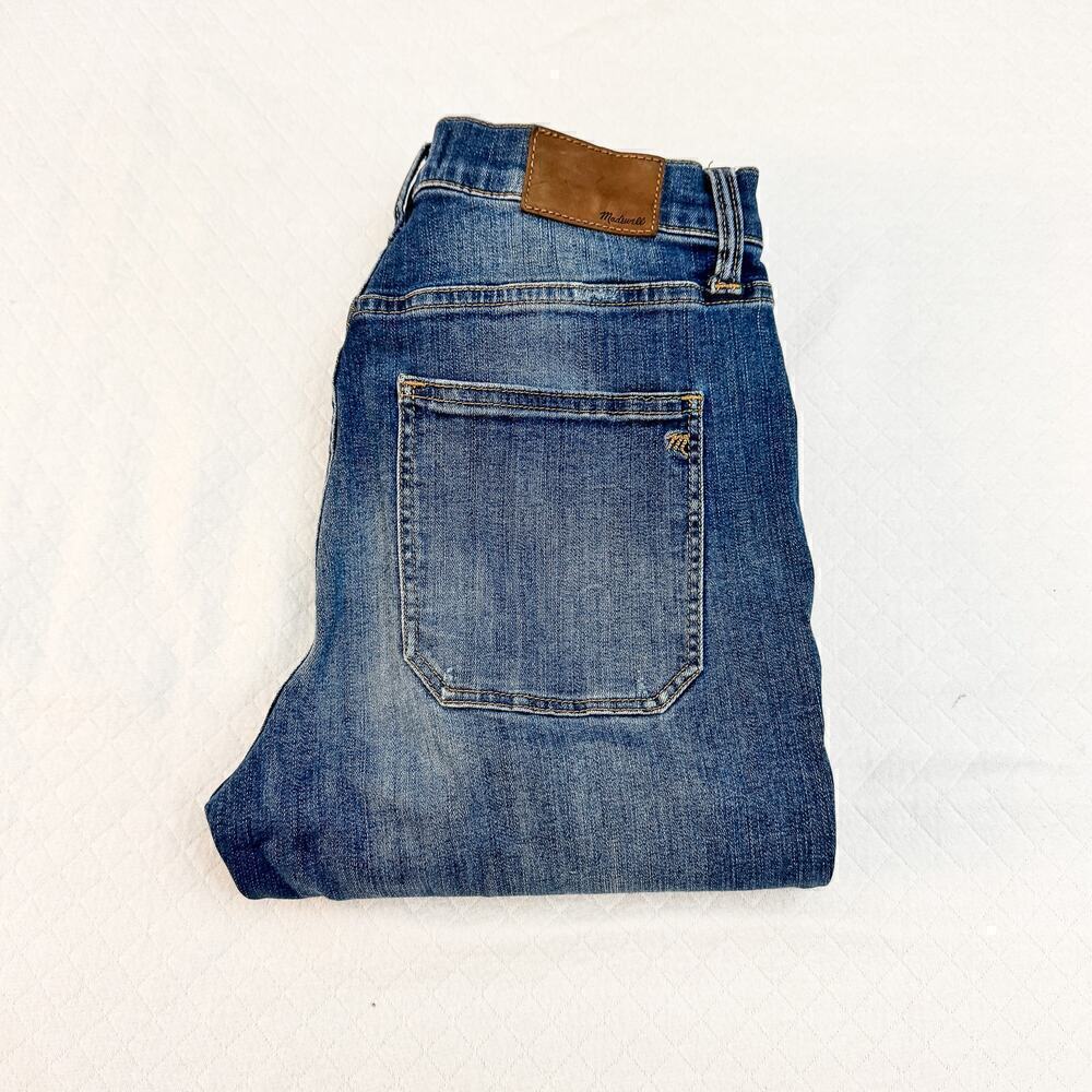 Madewell High Waisted Sailor Jeans Med Dark Wash Size 28